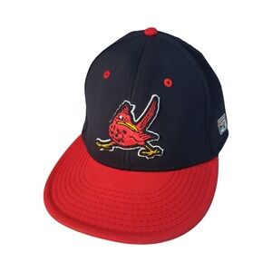 The Game Pro Cardinals Baseball Cap Navy Blue Red A-Flex Stretch Fit Hat Size S